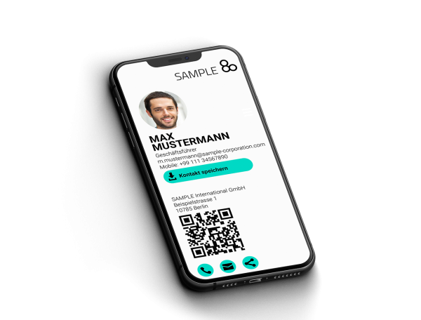 aloqio Business – Digitale Visitenkarte (Monatsabo)